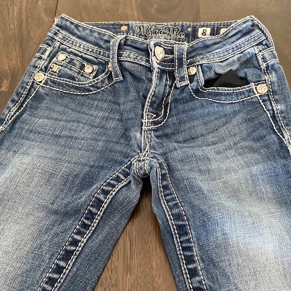 MISS ME size 8 Girl's Skinny jeans beautiful embellished rear pockets 💕 - Picture 3 of 17